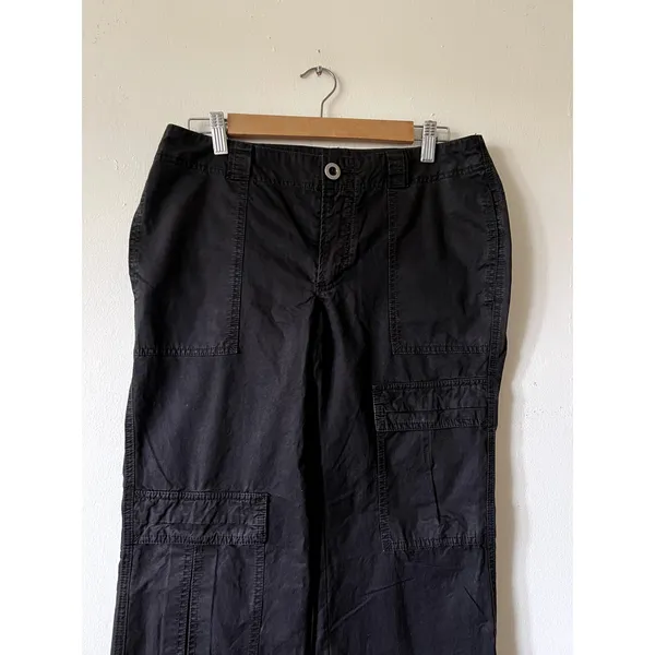 Free People black cargo pants Size 4 100% cotton DR - Image 2