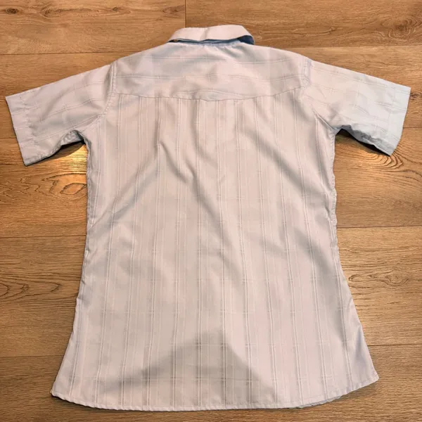 RHC Equestrian Womens Small S Light Blue Striped‎ Short Sleeve English Show Top - Image 3