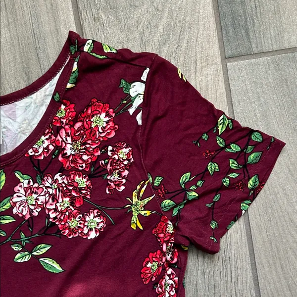 Floral Burgundy Maxi Dress - Image 3