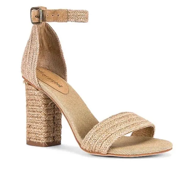 Jeffrey Campbell Rowboat Block Heel Sandals Tan Size 7 - Image 2