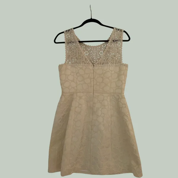Lilly Pulitzer White Lace Yoke Jacquard‎ Fit Flare Dress Size 6 92494 - Image 7