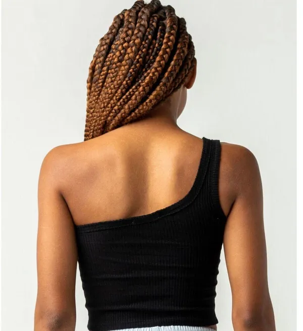 Tilly's FULL TILT One Shoulder Womens Black Tank - Image 2