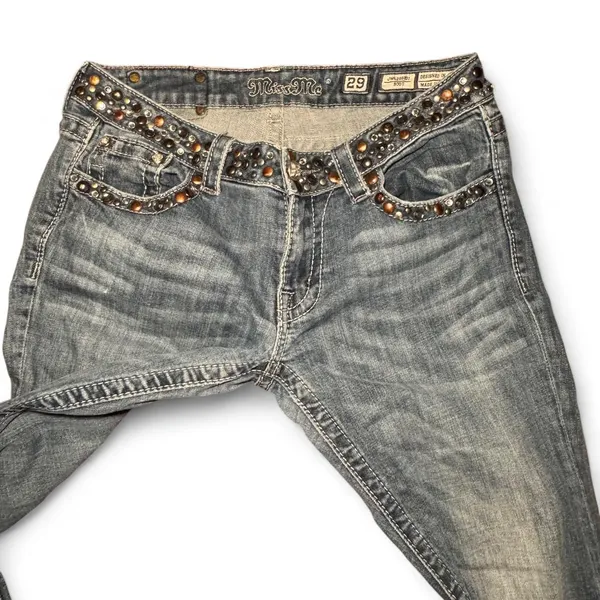 Miss Me Jeans Women’s Size 29 Bootcut JW4288B31 Bling Studded Flap Pockets - Image 4