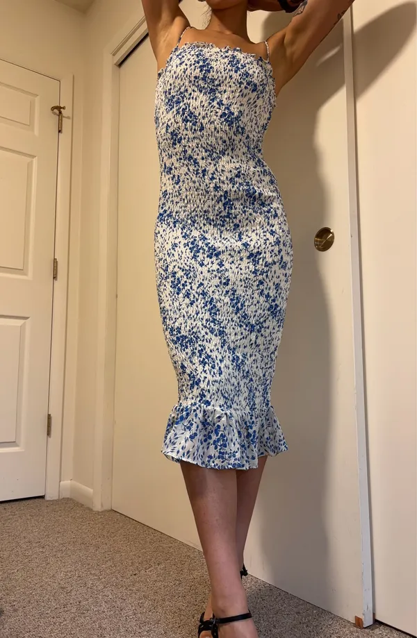 Rumor Boutique LF Floral blue and white sundress - Image 2