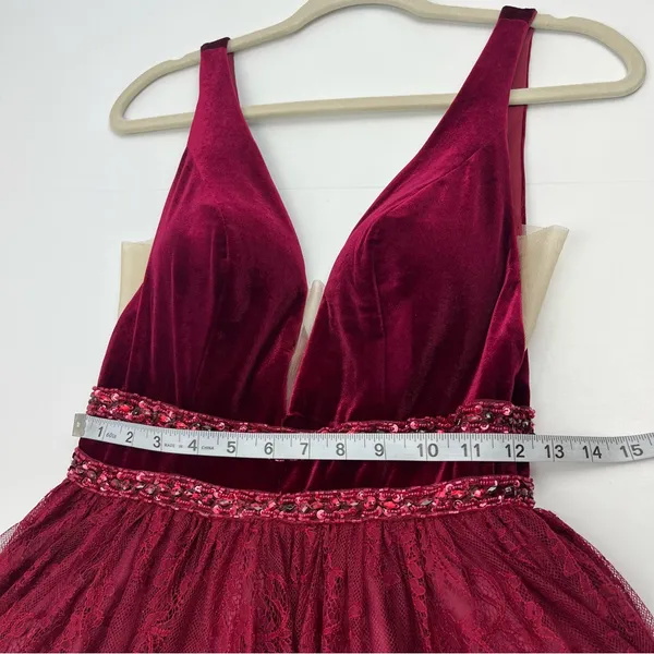 Coya Collection Burgundy Fairy Grunge Mini Dress Womens Size Small NEW‎ *FLAW - Image 7