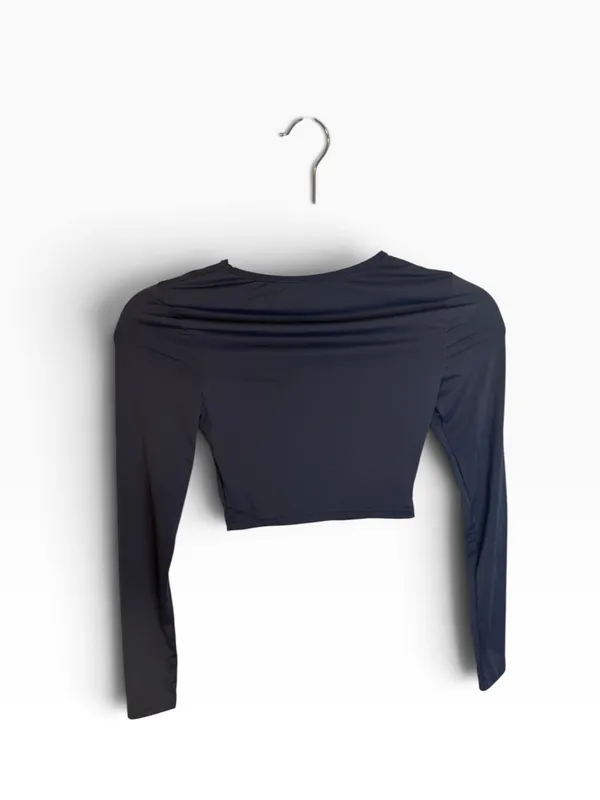 Princess Polly Gray Cropped Cut Out Top - Image 3