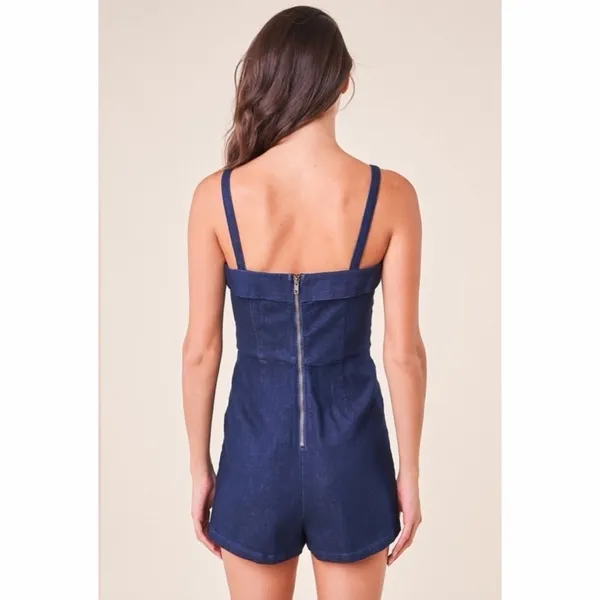 Sugar + Lips Dance With Me Denim Romper - Image 2