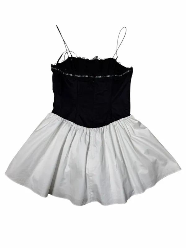 For Love & Lemons Black and White Annabelle Mini Dress Womans M - Image 11