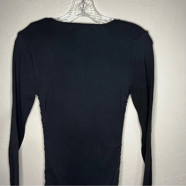 Lioness Black Easy‎ Village Long Sleeve Cinched Sides Sweater Dress - Image 11