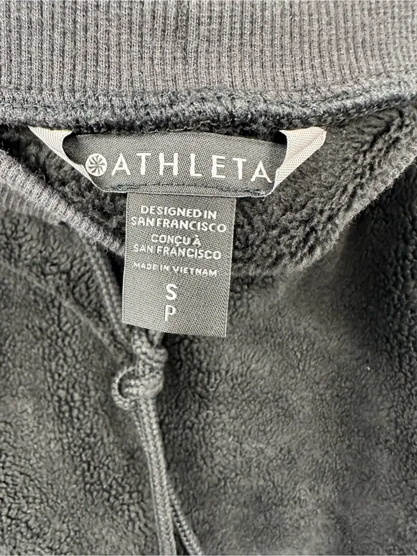 Athleta Cozy Karma Recover Black Sherpa Jogger Pants Size Small Women's - Image 4