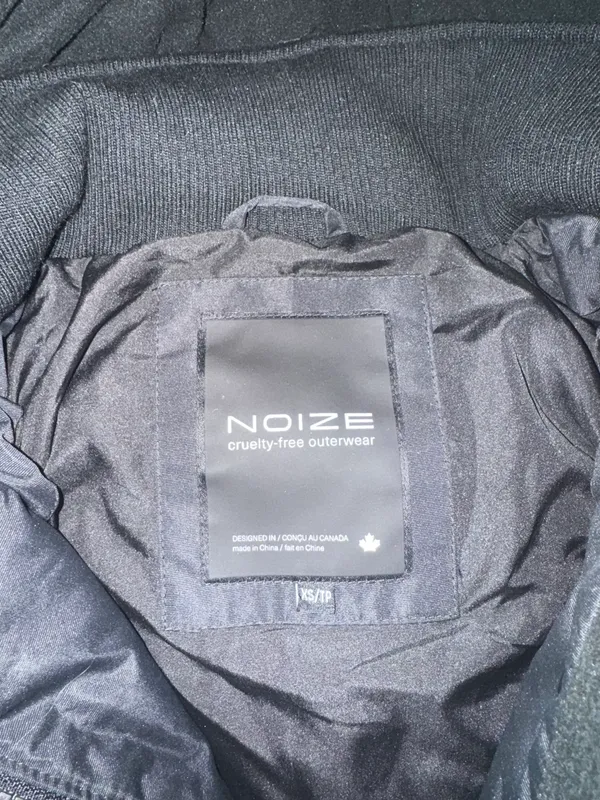 Noize Vegan Puffer Coat Black Size XS - Image 6