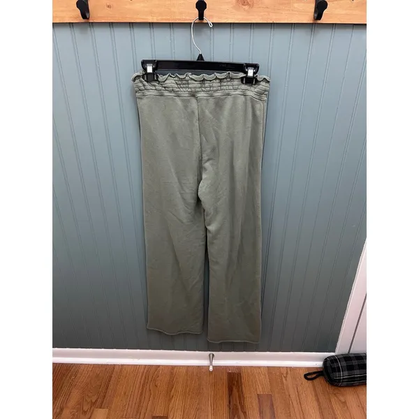 Abercrombie Fitch Soft A&F Collection Olive Green Jogger Pants Lounge‎ XS Ruffle - Image 2