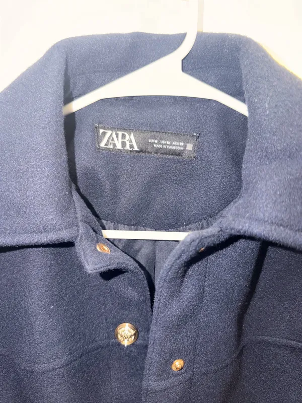 Zara Navy Blue Jacket with Gold Buttons - Image 5