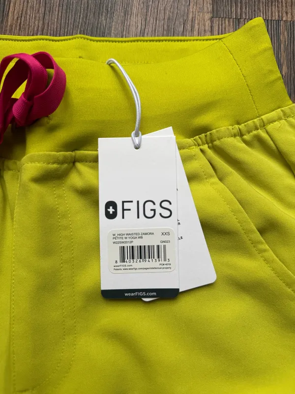 NWT FIGS Women’s Limeade Green High Waisted Zamora Jogger Scrub Pants-XXS Petite - Image 4