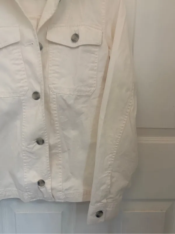 Old Navy Twill Swing Utility Jacket in Cream - Image 6
