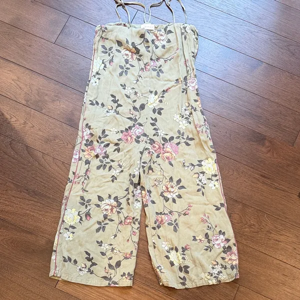 Mustard Seed Floral Green Overalls - C19-002 - Image 4