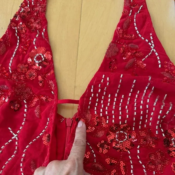 Princess Polly Telenova red sequin halter mini dress - Image 5