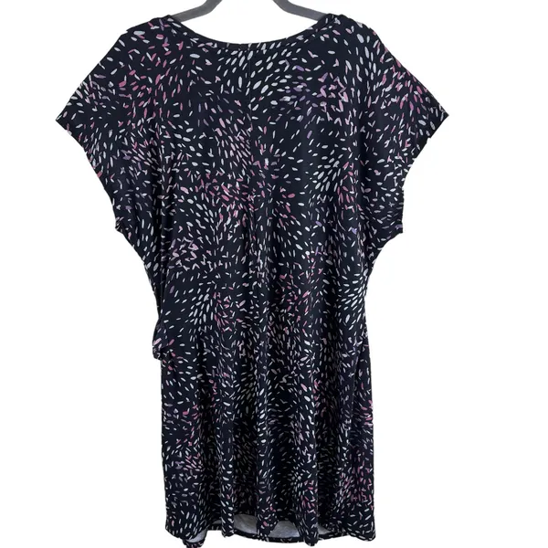 Nicole Miller Original NWT Short Sleeve Faux Wrap Stretchy Jersey Knit Dress XXL - Image 2