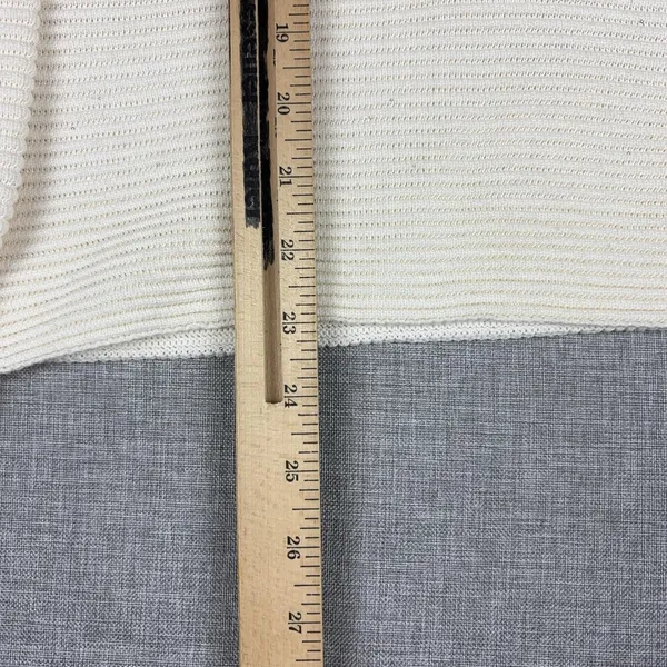 Tommy Bahama Sweater Womens L White Cotton V Neck Dolman Sleeve Knit Pullover - Image 6