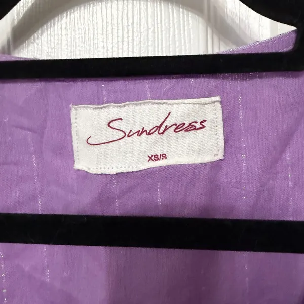 SUNDRESS Laura‎ Maxi Dress in lavender purple with stripe sequin detail XS/S - Image 6