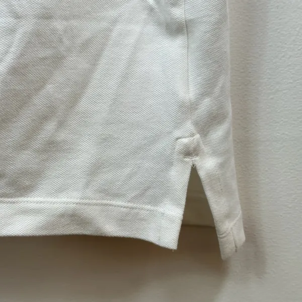 Lands End Womens XL 18 White Short Sleeve Pique Polo Shirt Stretch Cotton Blend - Image 5