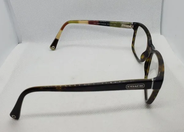 Coach Julayne Dark Tortoise Prescription Glasses Frames, Case, & Cleaning Cloth - Image 5