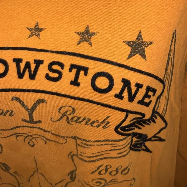Wrangler Western Yellowstone Mountain Dutton Ranch Bull Skull Long Sleeve Top - Image 5