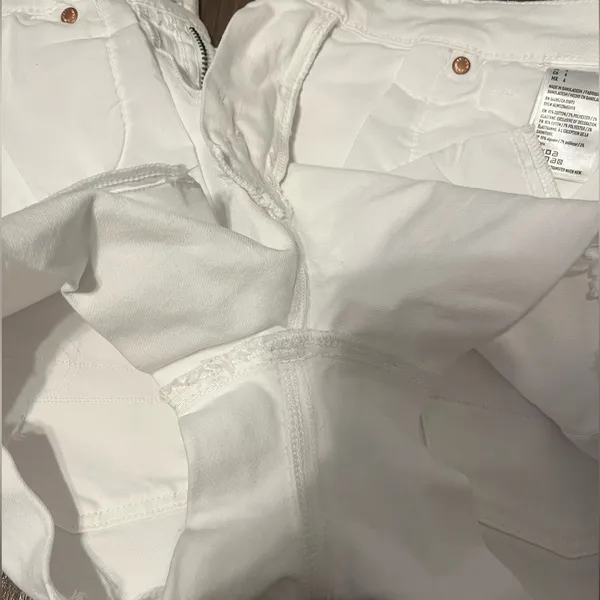 American Eagle White  Jean Shorts - Image 3