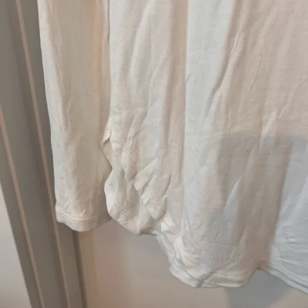 Banana Republic Cream Fitted Long Sleeve Tee - Image 3