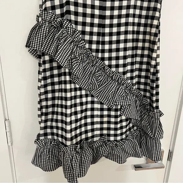 Lovers + Friends Gabby Gingham Ruffle Mini dress Sleeveless Checkered Print - Image 12