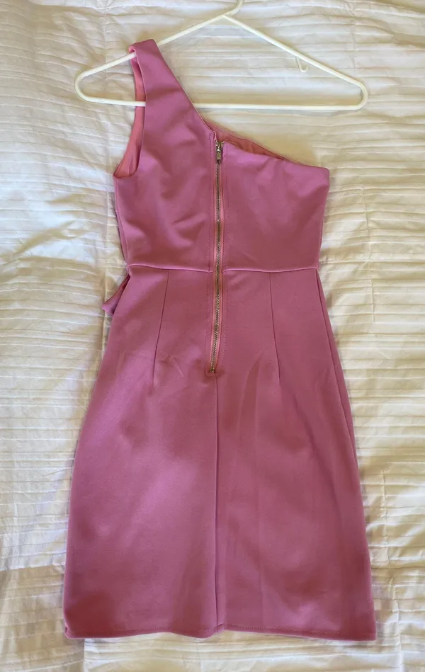 Hello Molly Pink One Shoulder Dress - Image 3