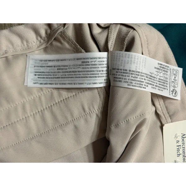 Abercrombie Sloane Low Rise Tailored Slim Boot Pants Tan Beige Size 33/16R NWT - Image 5