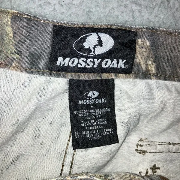 Mossy Oak Cargo Pants Women Medium Camo‎ Break-Up Pink Logo Drawstring Hem - Image 11