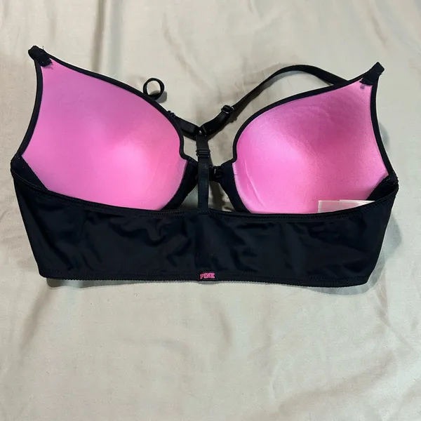 Victoria's Secret Racerback Push Up Bra 36B Front Close Underwire Satin Adjustable - Image 5