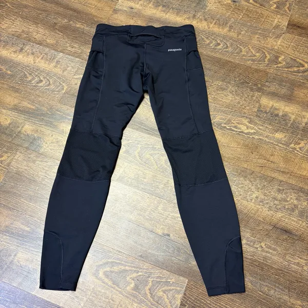 Patagonia Velocity Running Tights Pants Womens Medium Black Leggings - Image 9