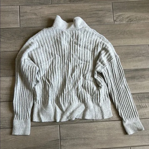 Pistola Gray Ribbed Cardigan Sweater - Image 4