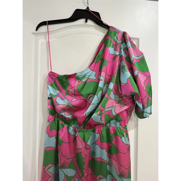 NWT SugarLips Large Pitaya Berry‎ Meara One Shoulder Satin Maxi Dress Satin - Image 7