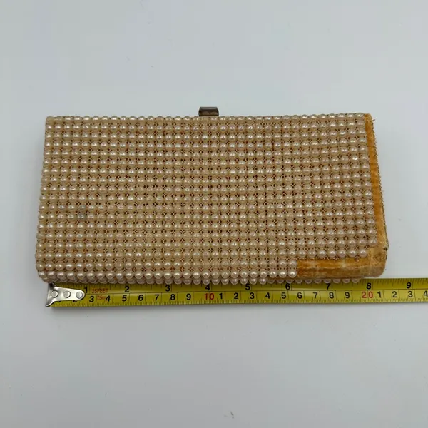 Vintage JR‎ Made in USA Beaded Clutch Purse Evening Bag Elegant Party - Image 6