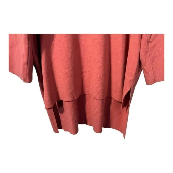 P Cill V-Neck Tunic Sweater Womens Large Rust‎ High-Low PT10463 Oversized Boho - Image 4