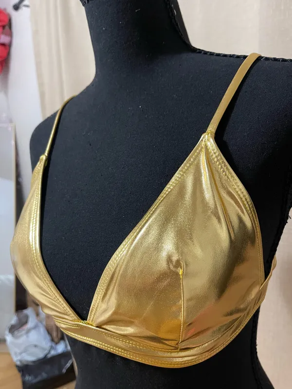 Triangle bralette Gold Size M - Image 4