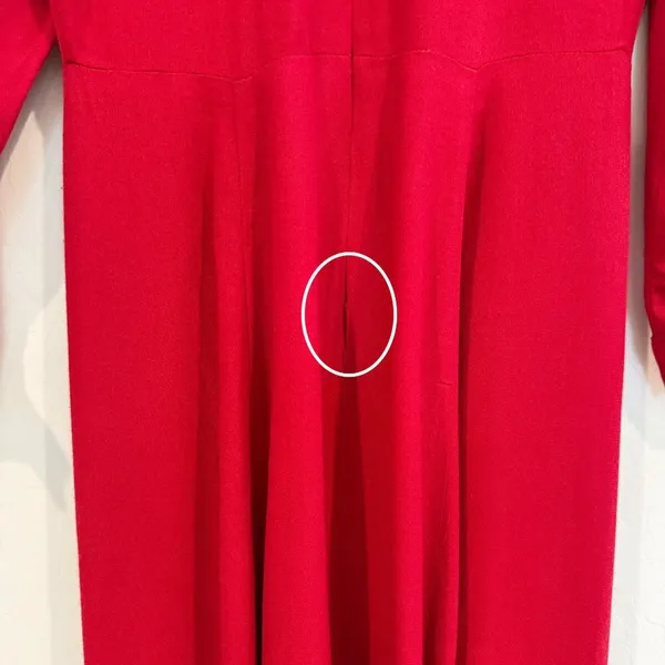 Reformation Puff Sleeve Midi Dress Size 0 Jewel Neck Flowy Office‎ Siren Elegan - Image 6