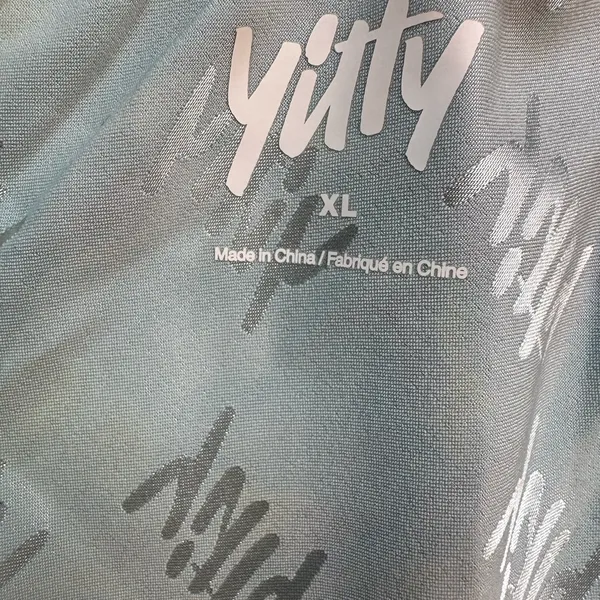 YITTY Satin Flowy Set Pajama Deep Sea‎ Top Size XL and Short Size Large Set of 2 - Image 4