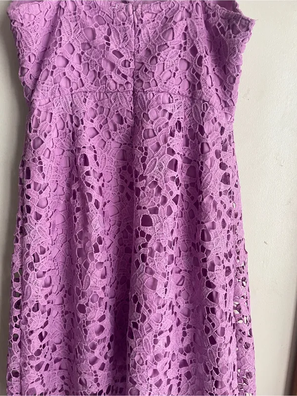 ASTR The Label Sleeveless Lace Fit & Flare Midi Dress Light Orchid - Image 11