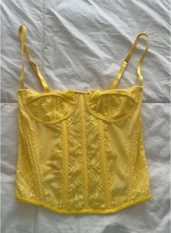 Shein Yellow Corset Top - Image 2