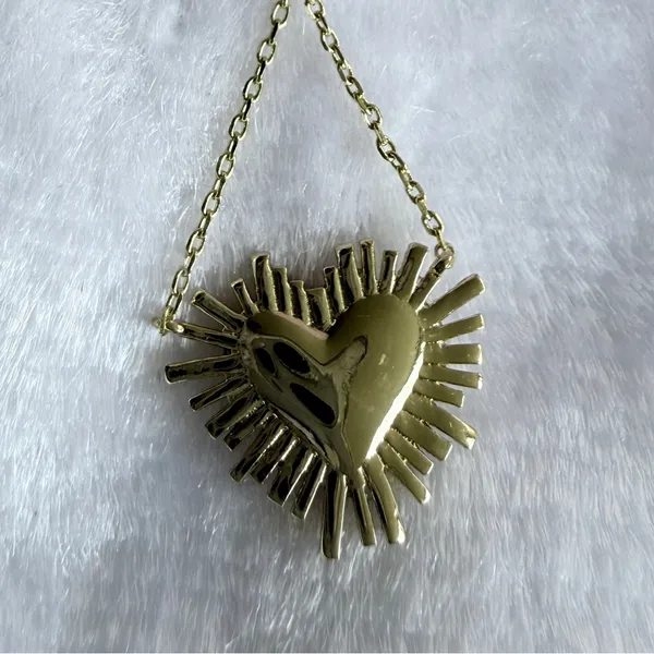 Kendra Scott Dolly Parten Ari Heart Gold-plated Pendant in Pink - Image 2