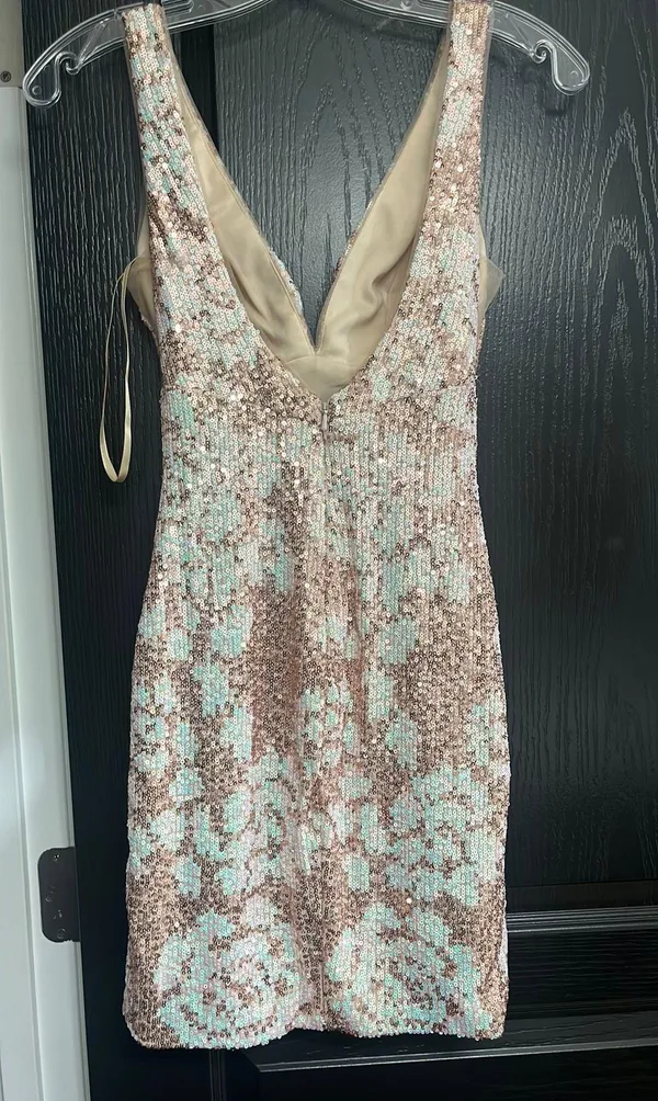 Johnathan Kayne Rose Gold Short Dress - Image 4