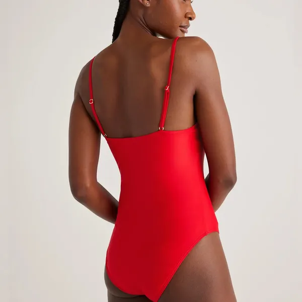 NWOT Quince Italian Cami One-Piece Swimsuit – Red, Size M - Image 7