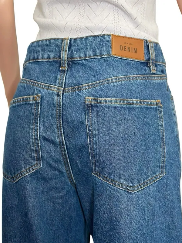 SÉZANE The Wide Leg Pants, Deep Blue, FR38/US6 - Image 8