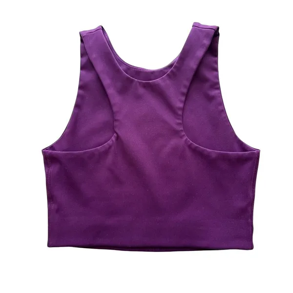 Girlfriend Collective Dylan Tank Bra in Burgundy Purple Size XS X-Small - Image 2