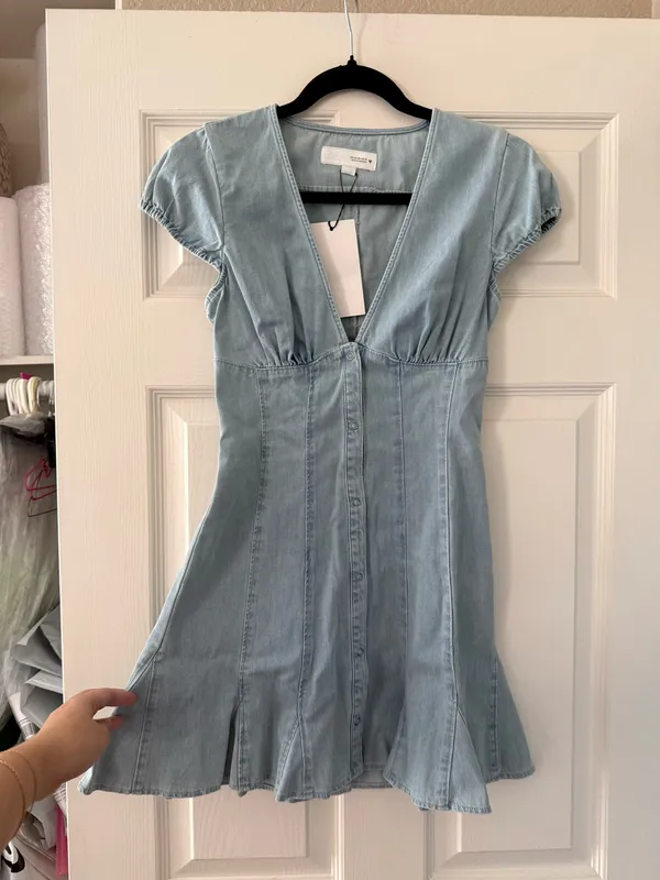 BNWT Zara TRF Blue Denim Mini Dress - Image 8